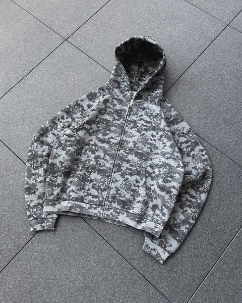 Mertra Camo Hoodie Black