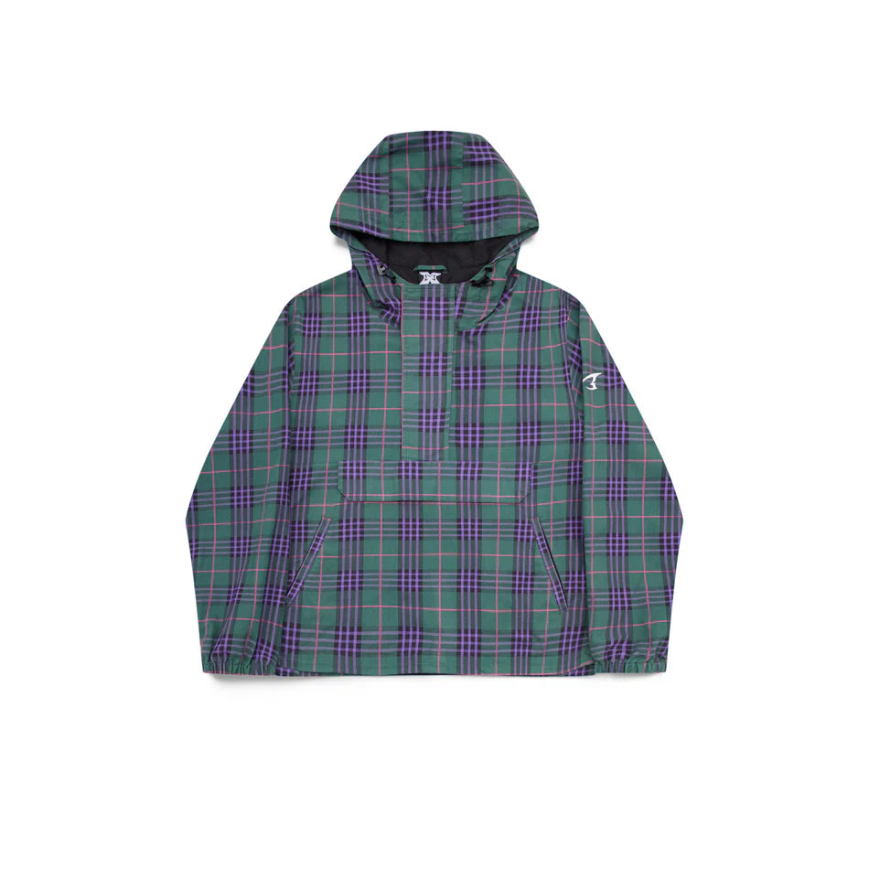 Mertra Plaid Anorak Without Paint Green Purple Check