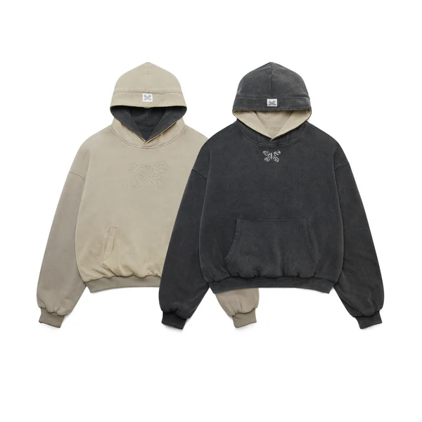 Mertra Reversible Hoodie Beige / Washed Black