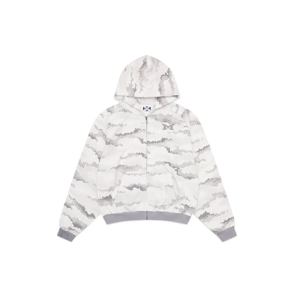 Mertra Camo Zip Hoodie White / Grey Digital Camo