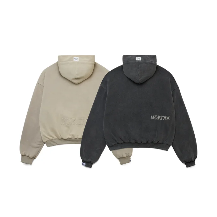 Mertra Reversible Hoodie Beige / Washed Black