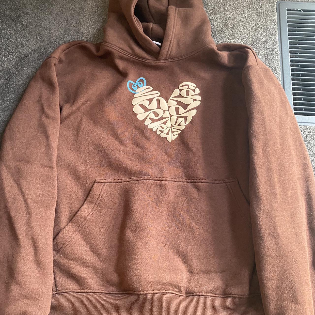 Mertra Heart Hoodie Brown