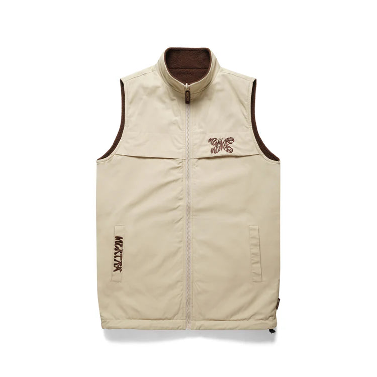 Mertra Fleece Vest Brown / Bone