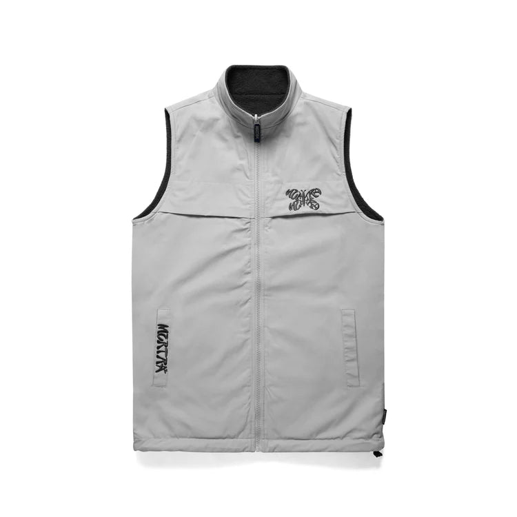 Mertra Reversible Fleece Vest Grey / Black