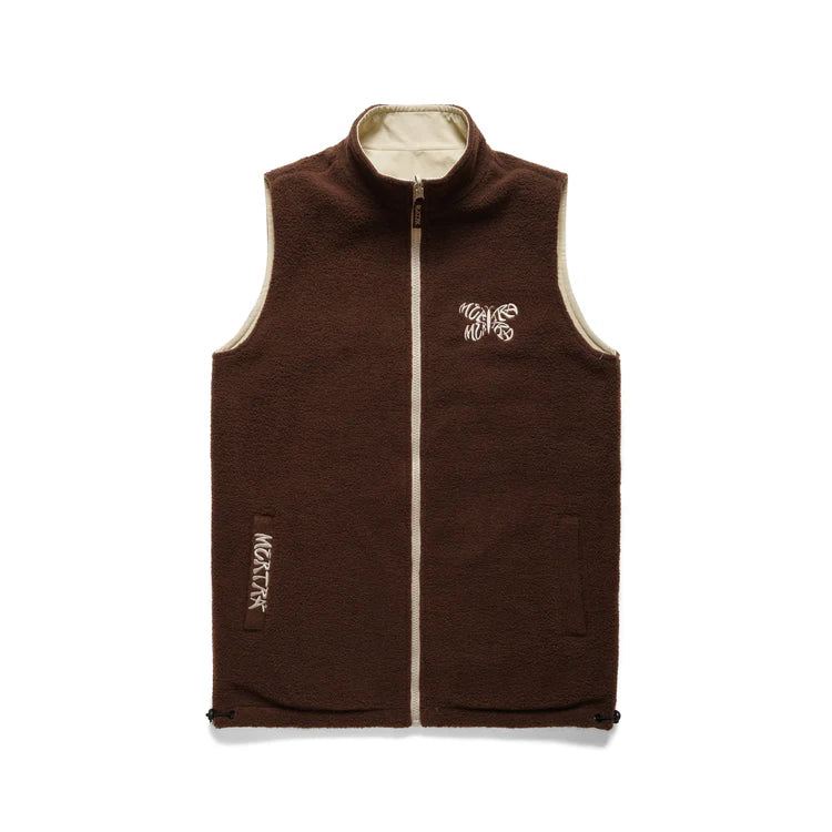 Mertra Fleece Vest Brown / Bone